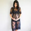 Koronka Patrz przez Dress Maternity Dress Fancy Studio Odzież ciąży Prop Y0924