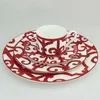 Cone China China Plate Plate Испанская красная сетка Блюдо Художественная дизайн Тарелка Посуда 211012