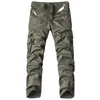 Herrbyxor Taktiska Casual Overaller Khaki Paintball Plus Storlek Bomullfickor Militär Armé Camouflage Cargo Pant för Män Kvinnor