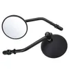 Diameter 85mm Retro Round Rearview Motorcycle Mirrors Long/Short Handle For Harley Davidson - Carbon