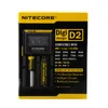 NITECORE D2 LCD Digicharger Universal Intelligent Charger Retail -paket med kabel för LIION NIMH Batterya543813415