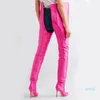 고급 실크 런웨이 페티쉬 신발 여성 플러스 크기 35-45 극한 긴 보타스 무제르 섹시한 얇은 하이힐 리한나 가랑이 허리 허벅지 허벅지 하이 부츠