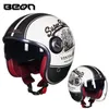 BEON offizieller Store Beon B-108A 3/4 offener Retro-Helm Casque Moto Visage Ouvert Vintage-Motorrad Casco Capacete Scooter