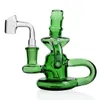 5,5 Zoll einzigartige Form, blaue Glas-Shisha-Wasserpfeife, Mini-Bogen-Rig mit 14-mm-Gelenkkopf