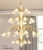 Big European Flower Crystal Chandeliers LED Luxury American Modern Chandelier Lights Fixture Long Hanging Lamps Villa Lobby Home Indoor Lighting Diameter150cm