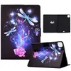 Custodie a portafoglio in pelle con teschio con gocce di pioggia per Ipad Pro 11 Air4 10.9 5 6 8 9 9.7 10.2 10.5 Simpatico henné Datura Fiore Gatto Cartoon Animale Titolare della carta Tablet Antiurto Flip Cover