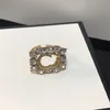 Designer Ring Letter Diamond Wrap Rings Designers Luxury Jewelry for Women Mens Rings Fashion Unisex Gold Retro Casual Rings D2110203HL