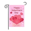 ABCD Style Valentine's Day Garden Flag Linen Holiday Courtyard Banner Flaggor Dekoration T2i53237