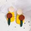 Moda única moda moderna argila de polímero longo artesanal colorido Dangle pingente jóias para mulheres geralmente brincos