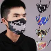 Digital Printing Face Masks Cotton Fashion Mask Maschera antipolvere lavabile Maschera traspirante Filtro inseribile Anti-smog Mask 6 Colori wholea52