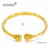 Wando Small Gold Color BraceletBangles voor Baby / Meisjes / Jongen Charm Kralen Armband Kleine Bell / Hart Sieraden Kinderfeest Geschenken B59 Q0719