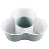 Storage Baskets Kitchen Washing Basket Pot Vegetable Platter Drain Double-Layer Multi-Grid Fruit Plate Triangular