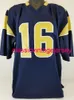 Maglia da calcio uomo donna gioventù Jared Goff cucita su misura blu navy XS-5XL 6XL