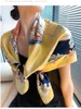 Elegante Temperamento Mulberry Silk Scarf Feminina Primavera e Verão Estilo Fino Versátil 90cm Grande Lenço Quadrado Lenço Real Real Decorativo