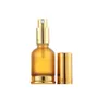 Amber Gold Frost Glass Essential Oil Dropper Bottle Lotion Pump Spray Mist Kosmetiska Förpackningsbehållare Matt Refillerbara flaskor 20 ml 30ml 50ml