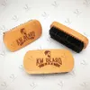 100 pcs barba definido com pincel, pentes, óleo, bálsamo, lavagem, rolos, logotipo personalizado em uma caixa