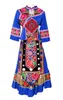 Costume elegante Hmong Abbigliamento tradizionale cinese Abbigliamento da ricamo in stile etnico Miao per le donne, abbigliamento da scena di danza popolare classica