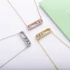 Necklace choker ladies sterling silver necklaces letter item pendant chokers jewelry Three colors available party gift