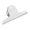 Argent Grande Inoxydable Binderie Clip Bureau Bureau School Tool Poignée Clips Bulldog Lettre Métal Clip en gros LX4071