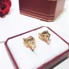Smyckesanpassning Topp lyxkvalitet mässing 18K Gilded Studs for Woman and Man 2021 Brand Design New Selling Classic Style Exqu259h