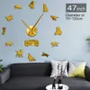 Labrador Retriever Breeds Big Time Self Adhesive Animals DIY 3D Clock Dog Club Puppy Lover Room Wall Art Decor 210310