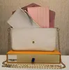 3A LUXURYS BORB Ulubione multi akcesoria 3 szt. Kobiety Kobiety Crossbody Torebka Torebki Torebki Kwiaty na ramię Lady ze skrzynką 61276