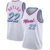 Dwyane 3 Wade Jimmy 22 Butler Basketball Jersey heren Tyler 14 Herro Bam 13 Adebayo Jerseys Stitched roze zwart wit