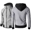 Winter Warm Men's Zipper Jacket Man Coats Bomber Jackets Scarf Collar Hoodies Casual Fleece Male Hooded Outwear Slim Fit Hoody 211027