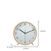 European Wooden Table Clocks mute living room simple decoration desktop creative art solid wood alarm clock T2I52732