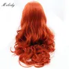 Synthetic Wigs Lace Front Wig Cosplay Frontal Ginger Orange Red Colored For Black Women Loose Wave Curly Hair Tobi226429778