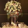 Décoration de fête 10 pièces tour de Table de mariage colonnes d'or support de fleur pilier Style Vase décorations de pièce maîtresse décor d'événement
