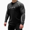 Men's T-Shirts Cotton Gym Shirt Sport T Men Long Sleeve Running Workout Training Tees Fitness Tops T-shirt