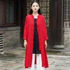 Женские пальто женских пальто 2021 женские длинные кардиган лето осенние хлопковые льняные вязаные кардиганы китайский стиль повседневный свитер пальто куртка M-2XL
