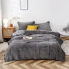 Solid Color Winter Golden Mink Wool Blanket Fluffy Warm Soft Cover Bedspread Blue Black Coral Fleece Plush Blankets For Beds LF