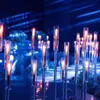 Świeczki Uchwyty Ślubne Oświetlenie Road Lead Light Stand Crystal Candelabras Filar Akrylowe Przezroczyste Scena Dekoracji 6 Zestawów