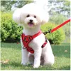 Reflect Light Breathable Adjustable Waistcoat Mesh High Harnesses Leash Set Walk dogs leashes pet Supplies red blue will and sandy