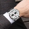 Mode Klassische Schwarz Weiß Chronograph Uhr Männer Curren männer Uhren Casual Quarz Armbanduhr Männliche Uhr Reloj Hombre Q0524