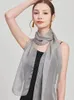 女性の贅沢な純粋な100％本物の自然なシルクスカーフソリッドショールは女性のためのPashmina Neckerchiefヘッドスカーフをラップします。