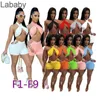 Women Tracksuits Shorts 2 Piece Set Designer Slim Sexy Sleeveless Vest Shorts Suit Sportswear Shirt Short Pants Matching Sets