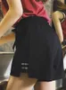 Calções de verão para mulheres impressão Curta cintura alta elástica correndo coreano estilo streetwear esporte femme casual 210719