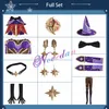 Hot Anime Game Genshin Impact Cosplay Mona Costume Girls Dames Halloween Carnival Party Sexy Dress Uniform Cosplay Wig Outfit Y0903