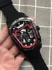 Högkvalitativ Phantoms Warrior Men's Watches Fashion Brand Luxury Watch Casual Rubber Strap Men Sports Wristwatches236w