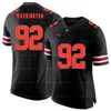 Custom Ohio State Justin Fields Football Jersey Elliott JK Dobbins Chase Young Stroud Fleming Sawyer Ewers George Williams Bosa 150TH Patch Stitched White Red Black