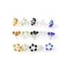 Smoking Glass Flower Bead Green Yellow Black White Blue Pearls Insert For Beveled Edge Quartz Banger Nails Water Bongs Dab Oil Rigs