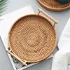 round woven tray
