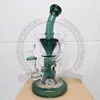 Bong narghilè Acqua in vetro con becher colorato da 14 mm rosa viola Bong Pipe Oil Rigs