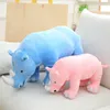 40-80 cm grote knuffels levensechte rhinoceros gevulde dier poppen kussen zoo baby kussen rhino kinderen kinderen meisje xmas geschenken H0824