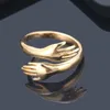 2021 Moda 925 Sterling Srebrny Regulowany Pierścień Dam ci uściski Kobiet Love Ring Para Jeley