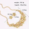 Luxe Gold Crystal Flower Chain korte ketting bruids ketting set