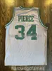 Szyte Custom Vintage Paul Pierce # 34 Szary Jersey Mężczyźni Kobiety Młodzież Koszykówka Koszulki XS-6XL